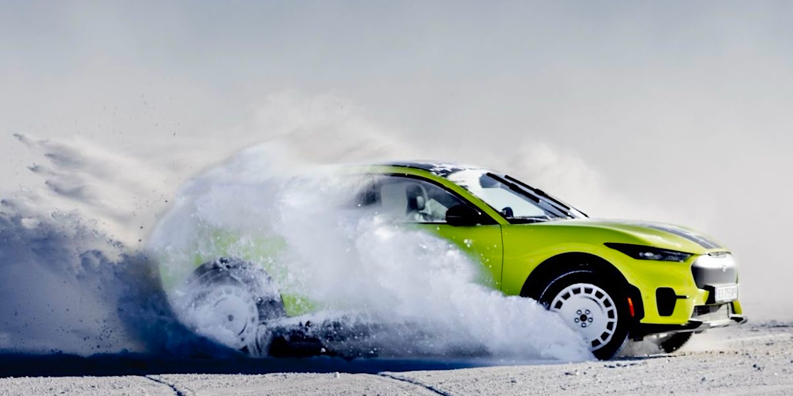 Ford Mustang Mach-E on a spring day in Norway